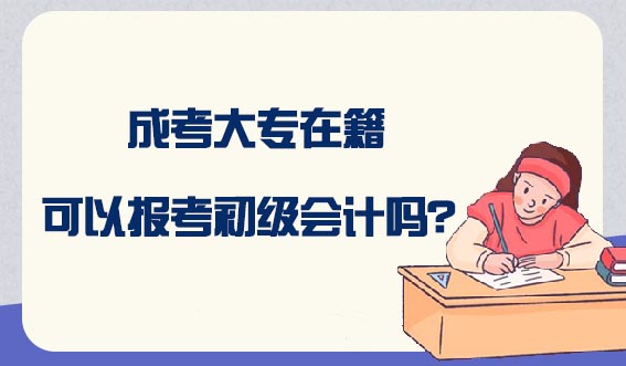 成考大专在籍可以报考初级会计的考试吗？(图1)