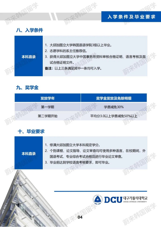 免试升本 | 2024年9月韩国大邱加图立大学（高起本）招生简章！(图7)