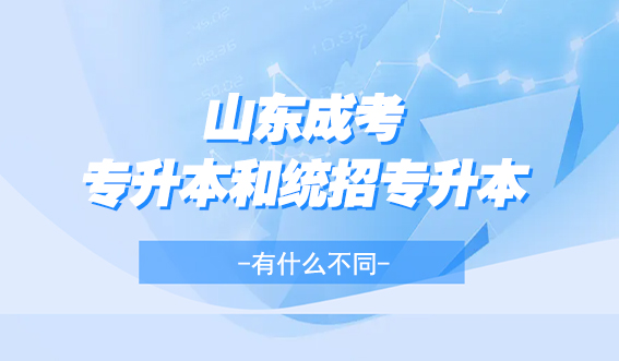 山东成考专升本和统招专升本有什么不同?(图1)
