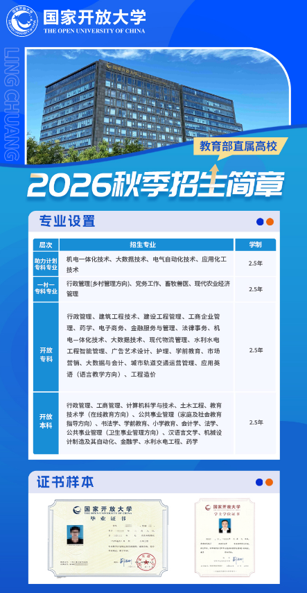 收藏！2026年春季国家开放大学学信网学籍可查，附查询流程(图1)